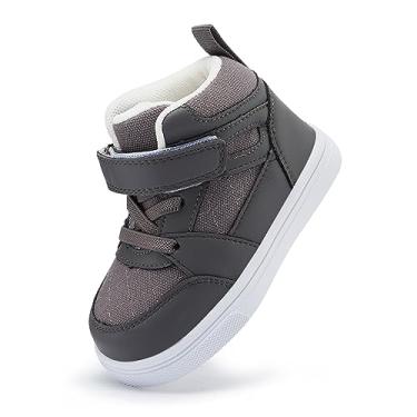 Imagem de BMCiTYBM Sapatos de bebê infantil menino menina primeiro andador tênis infantil leve antiderrapante para 6 9 12 18 24 meses, G - Cinza, 18-24 Months Toddler
