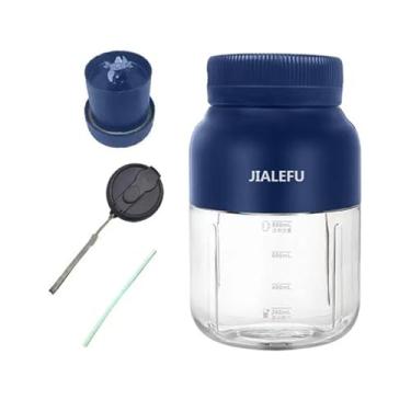 Imagem de Ioensy Liquidificador portátil 1,3 L, espremedor, garrafa esportiva, copo liquidificador leve, espremedor de frutas cítricas para esportes, academia, Azul Real