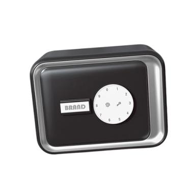 Imagem de Fenteer Cofrinho com senha de impressão digital, economizador de dinheiro, recipiente de armazenamento prático e versátil, fechadura com código de balcão, Preto