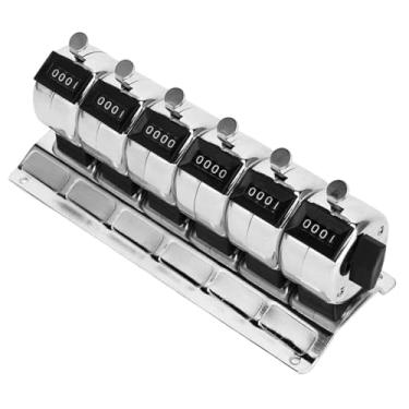 Imagem de predolo Contador de contagem mecânico com base de montagem em, contador de cliques de metal reajustável para eventos esportivos, contagem de pessoas e