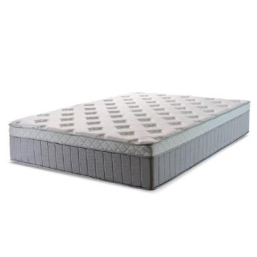 Imagem de Colchão Casal Queen Molas Ensacadas Ômega 158x198x32cm Cinza/Branco He