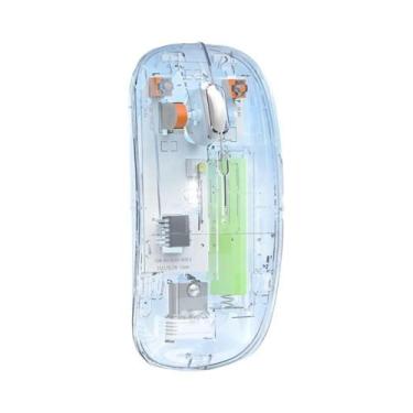 Imagem de Mouse Transparente Sem Fio Bluetooth 2.4G Modo Duplo 1600DPI Silencios