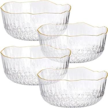 Imagem de Taças de servir de plástico Frcctre Crystal 2L, pacote com 4 unidades 