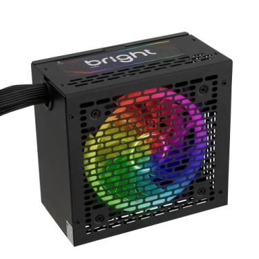 Imagem de Fonte Gamer Atx 650W Automática Rgb Bivolt Pc Desktop Bright