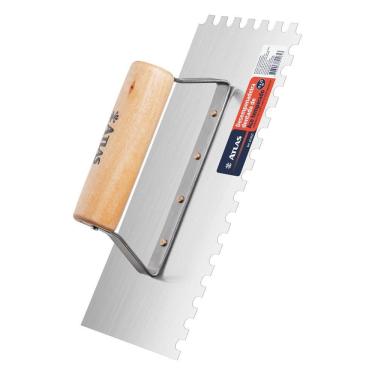 Imagem de Desempenadeira De Aço Dentado 12X25 Fechado Madeira Atlas