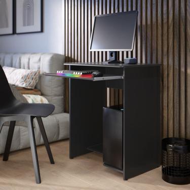 Imagem de Mesa de Computador Escrivaninha Prática 6320 Preto EJ Móveis