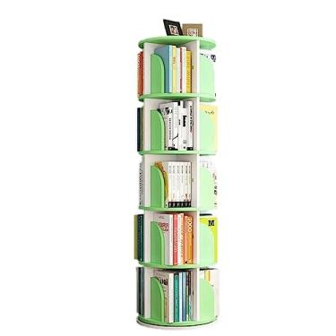 Imagem de AKALNNB Estante flexível para livros, estante rotativa de 360°, grande capacidade, estante em pé com vários níveis, revista, organizador de estante de livros para casa