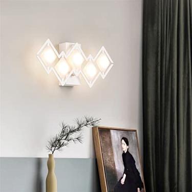 Imagem de HOSETEON Luminária de parede em V, luminária de parede interna em V, compatível com cabeceira de LED com aplique de luminária de mural, arandela de parede Art Deco
