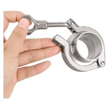 Imagem de Tubo OD19-102 mm Comprimento 3.8 cm- 10.2 cm Ferrule + Tri Clamp + Junta PTFE 316 Aço Inoxidável Homebrew Pipe Fitting Suit (40 * 25 mm)