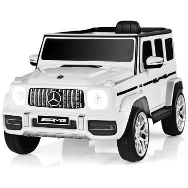 Imagem de Carro Eletrico Infantil Mercedes Benz G63 OLAKIDS a Bateria 12V 1 Assento com 2 Velocidades Branco