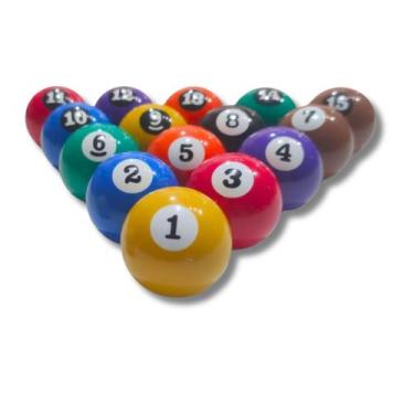 Imagem de Jogo de Bolas Numeradas de 54mm p/ Sinuca - Charada Diversões