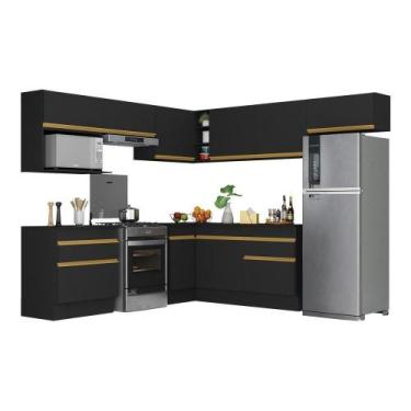 Imagem de Armário De Cozinha Completa De Canto Com Rodapé Veneza Multimóveis V21