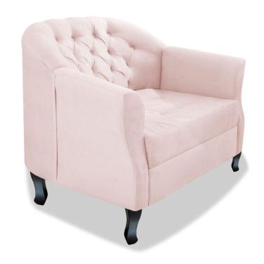 Imagem de Poltrona Julia A02 Suede - Adj Decor Cor Rosê