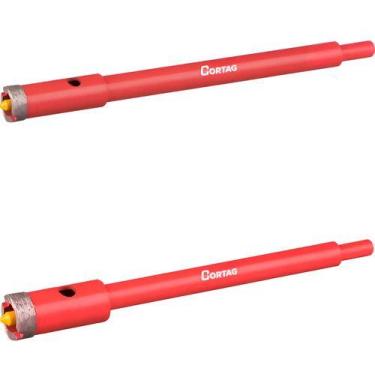 Imagem de Kit Serra Copo Diamantada Para Concreto 20mm E 25mm Cortag