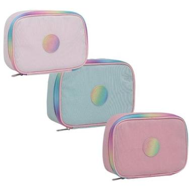 Imagem de Estojo Grande Escolar Porta Lapis e Canetas Com 2 Divisórias - Yepp, R