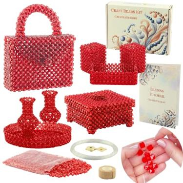 Imagem de Create&Delight Artes e artesanato para adultos: suprimentos de artesanato para tecer coisas fofas com contas. Kits DIY para adultos - Passatempos para mulheres, presentes para adolescentes. Kit de