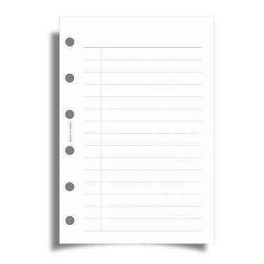 Imagem de Cloth & Paper Inserções para planejador de tarefas – Tamanho de bolso 8 x 12 cm | Lista de tarefas com 6 anéis, 15 refis organizadores de agenda diária de duas faces | Design minimalista | Papel