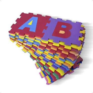 Imagem de Tatame Tapete Infantil EVA Grosso Festas Alfabeto 36pçs 8mm - EVAMAX