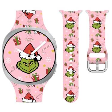 Imagem de Watbro Pulseira de relógio de Natal compatível com Samsung Galaxy Watch 8/8 Classic de 40 mm/44 mm/46 mm, linda pulseira de silicone macio para Samsung Galaxy Watch8 de 40 mm/44 mm 8 Classic de 46 mm