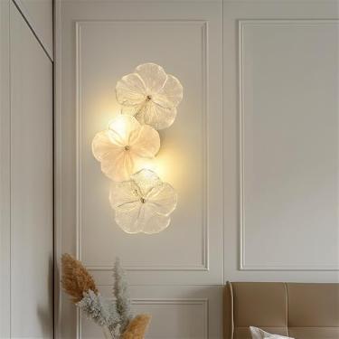 Imagem de Luminária de parede moderna e luxuosa com LED, estilo arte, para sala de estar, quarto, cabeceira, casa de campo, hotel, escada ou corredor (E D19H33CM)