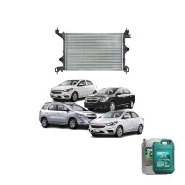 Imagem de Kit Radiador GM Cobalt Spin Prisma Onix 17 com Aditivo e Água Desmineralizada