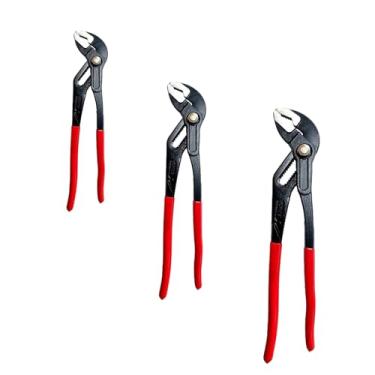Imagem de Conjunto de alicates de junta de ranhura de ajuste rápido de 3 peças de 17,78 cm, 25,4 cm, 30,5 cm, alicates de bomba de água com punhos vermelhos - Alicate de ranhura rápida para encanamento