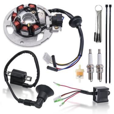 Imagem de Estator Magneto compatível com Polaris Scrambler 50 90 2001-2003 para Sportsman 90 2001-2006 para Predator 50 90 2003-2006 Adequado para Eton 50 90 RXL-50 RXL-90 com caixa de ignição e cognição il