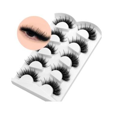 Imagem de Cílios Postiços 8D Espessos E Volumosos Lasvirey Para Maquiagem Dramát