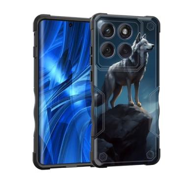 Imagem de EFGWSDER Capa para Moto Edge 2025, [camada dupla][proteção contra quedas de grau militar de 3,5 metros] Capa resistente à prova de choque para Motorola Moto Edge 2025 de 6,7 polegadas, noite da lua do