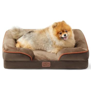 Imagem de Bedsure Cama ortopédica para cães pequenos – Cama lavável para cães pequenos, à prova d'água, sofá confortável para animais de estimação com capa removível lavável, sofá de espuma de suporte para