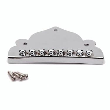 Imagem de Milisten Tailpiece Mandocello banhado a triângulo cromado corda bandolim Tailpiece para substituição de peça de bandolim de fabricante de guitarra