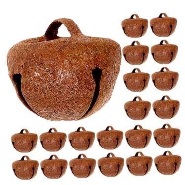 Imagem de 50 peças de sinos de metal vintage decorativos enferrujados para enfeites de árvore de Natal, festivais, projetos de artesanato e decorações de guirlanda