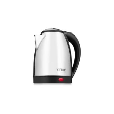 Imagem de Chaleira Elétrica 2 Litros, Aço Inoxidável, 1000W, Base Giratória 360°, Desligamento Automático, Preta e Inox, 127V