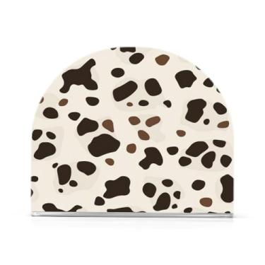 Imagem de JUZIHAI Porta-guardanapos de vaca leopardo para mesa dispensador de guardanapo de acrílico para mesa suporte de lenços independente para cozinha sala de jantar bar festa decoração de casa