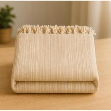 Imagem de Manta para Sofá King Luxo Decorativa Algodão - Cobertor de Sofá Elegante para Sala e Quarto (M.KING 3mx1,80 CARAMELO MESCL)