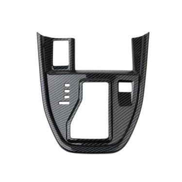 Imagem de crosselec Acessórios de acabamento de painel de mudança de marchas para console central estilo fibra de carbono para Subaru Outback 2021-2025 (com botão de visualização)