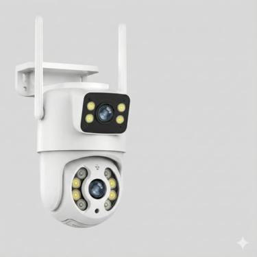 Imagem de YOOSEE Câmera de Segurança Interna/Externa, Estilo Domo, 4MP 1080p/720p, Detecção de Movimento, Monitoramento Residencial, I12-branco, Wi-Fi/Com fio, Visão Noturna 360°, AC/DC, Wi-Fi