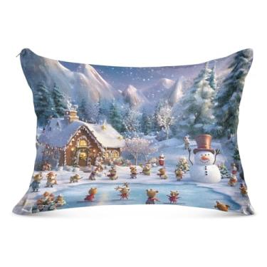 Imagem de Linda capa de almofada de flanela com zíper para travesseiro padrão Queen King capa de travesseiro grande sonolento, tamanho padrão, 51 x 66 cm