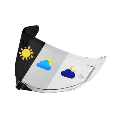 Imagem de ANSUNDA Substituição de viseira de capacete TT-Revo, protetor facial de capacete de motocicleta para KYT TT-Revo (fotocromático claro/preto escuro)