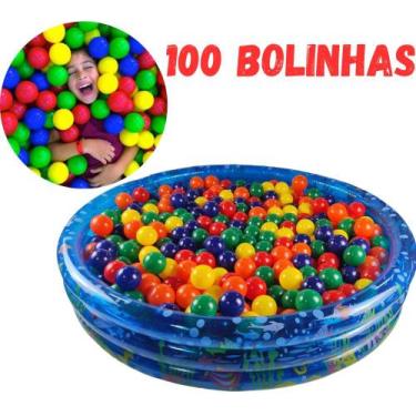 Imagem de Piscina de Bolinha inflável Infantil 252 Litros 100 Bolinhas Macia Não