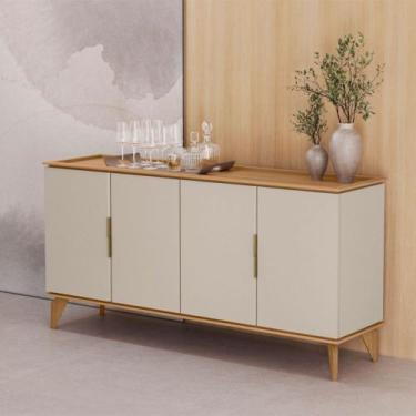 Imagem de Buffet Decorativo Évora Linea Brasil 160cm, Jequitiba/Off White