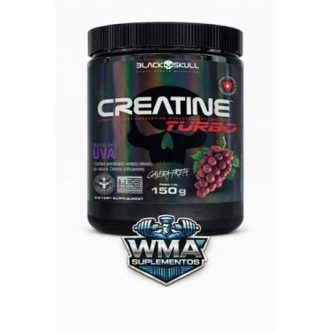 Imagem de creatina turbo pote 150g sabor uva black skull