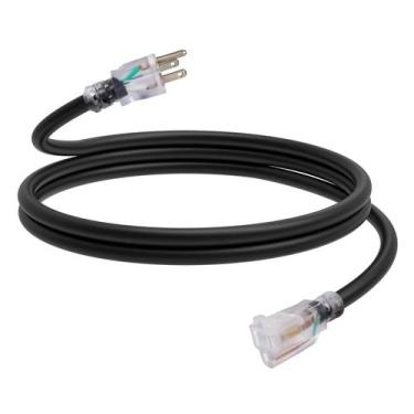 Imagem de Cabo de extensão externo EP 6 pés 12/3 SJTW Heavy Duty Black