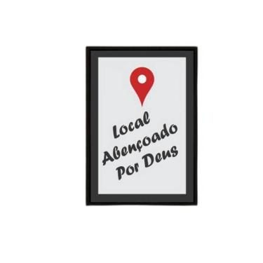 Imagem de Quadro Local Abençoado Por Deus 33X24Cm Preto