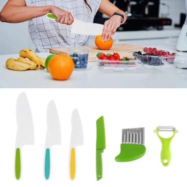 Imagem de Conjunto De Facas De Cozinha Para Crianças 6 Peças Cortadores De Fruta