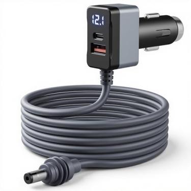 Imagem de Starlink Mini cabo de alimentação CC carregador para acendedor de cigarros, cabo adaptador de carregamento de 3 m 12-24 V para carro, caminhão, trailer, van, barco e iate