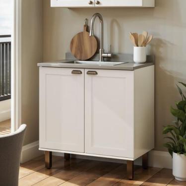 Imagem de Balcão 2 Portas sem Tampo 100% Mdf Americano Provençal Iluminata - Gen