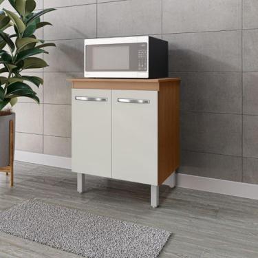 Imagem de Balcão Multiuso Cozinha Compacto Serena 2 Portas Forno Elétrico Microo