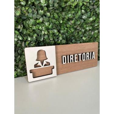 Imagem de Placa de sinalização Diretoria Feminino mdf - Realaser store