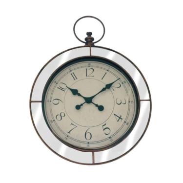 Imagem de Relógio De Parede Espelhado Roma Vintage Luxo Quartz 43cm